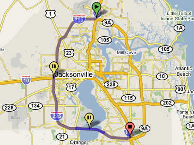 map of 295 jacksonville fl        <h3 class=