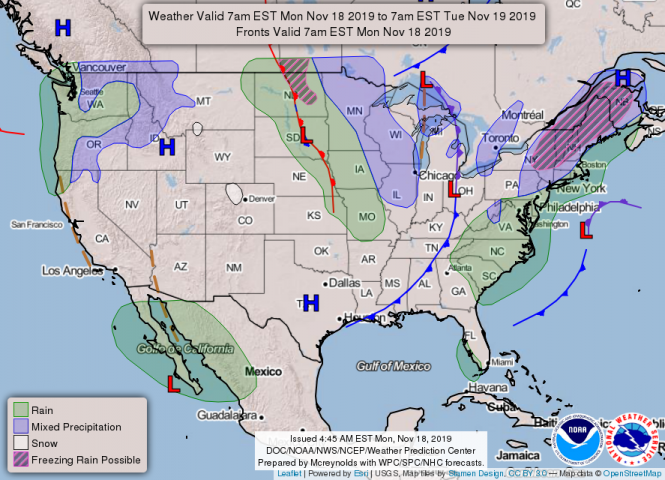 Coastal Storm Bringing Winter Weather to I-95 Travelers Through Tuesday