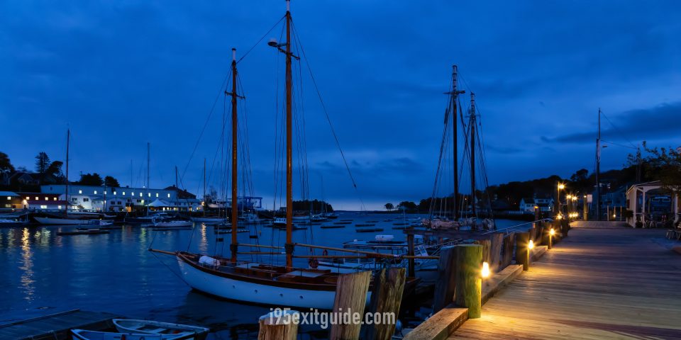 Camden, Maine Marina at Sunrise | I-95 Exit Guide