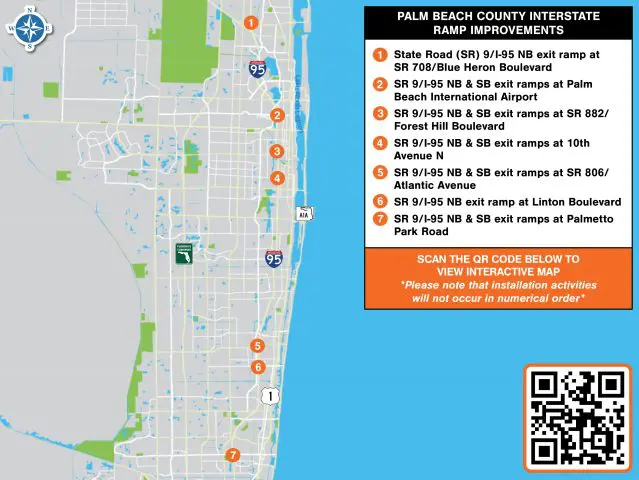 FDOT Palm Beach County RTMC Map | I-95 Exit Guide